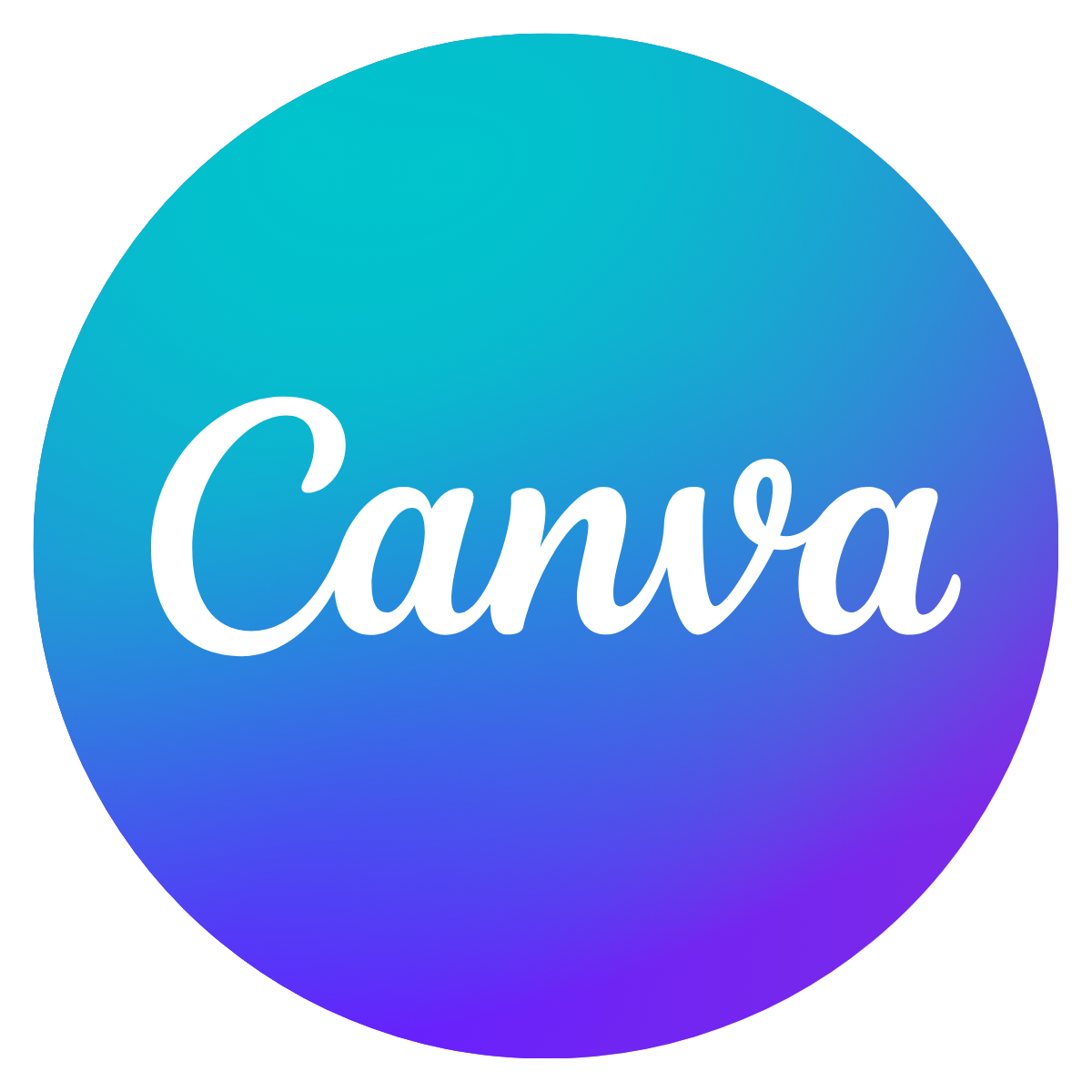 canva icon with blue purple gradient